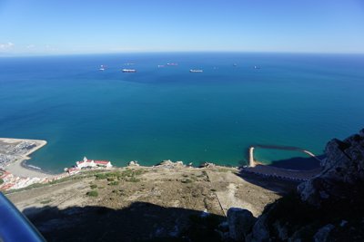 ジブラルタル・ロックの上から