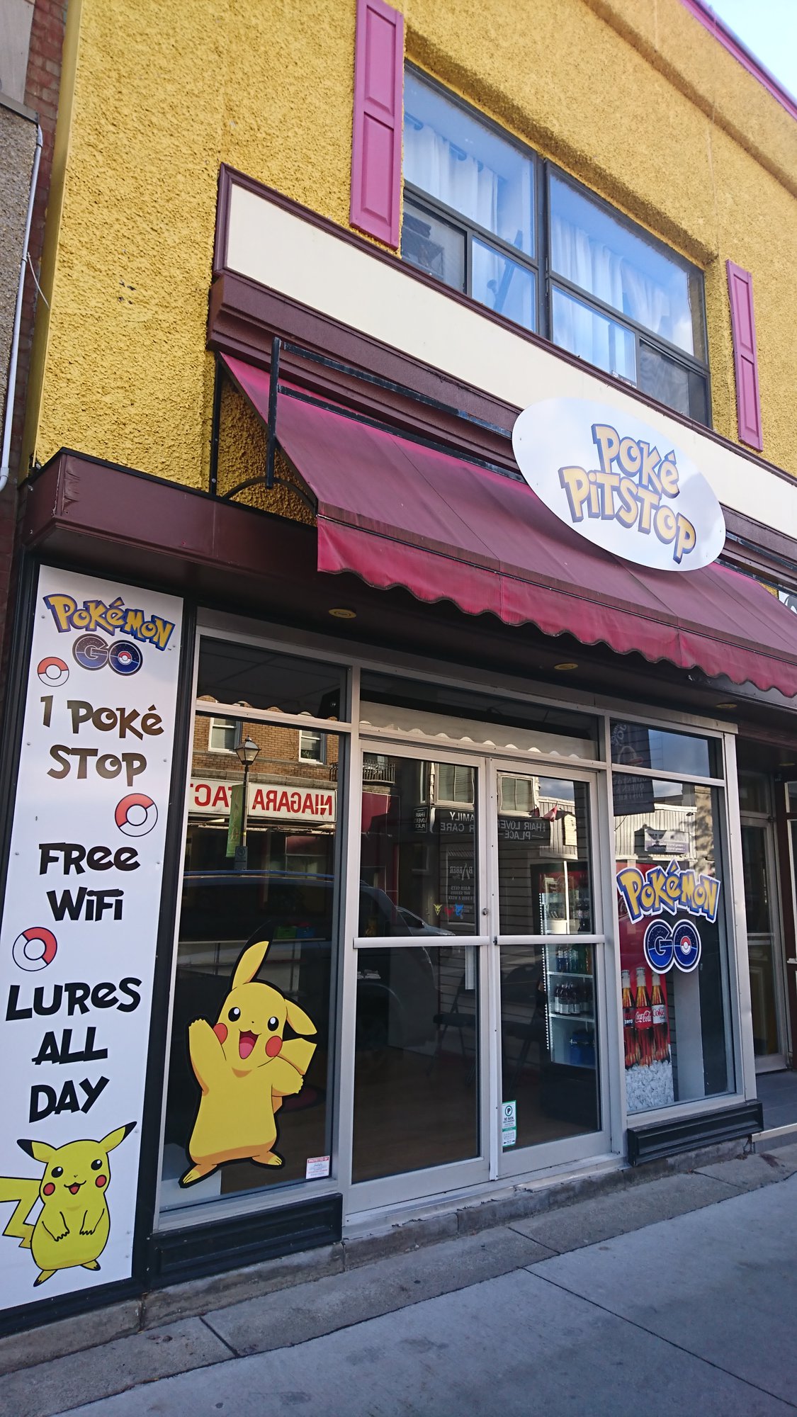 ナイアガラの町にあったポケモンストップ