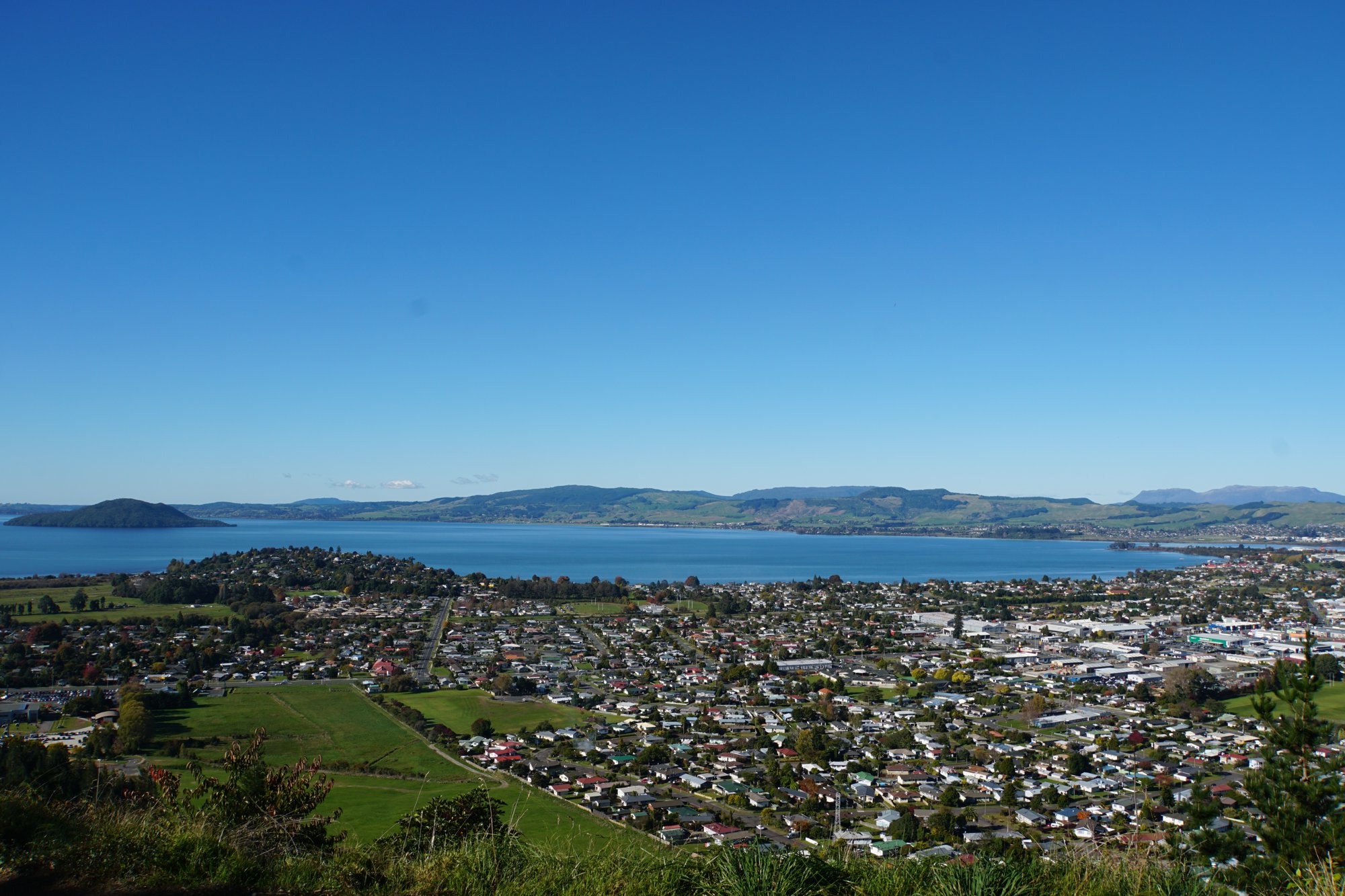 ロトルアの町並み