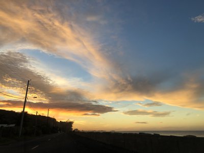 タヒチ島の夕焼け