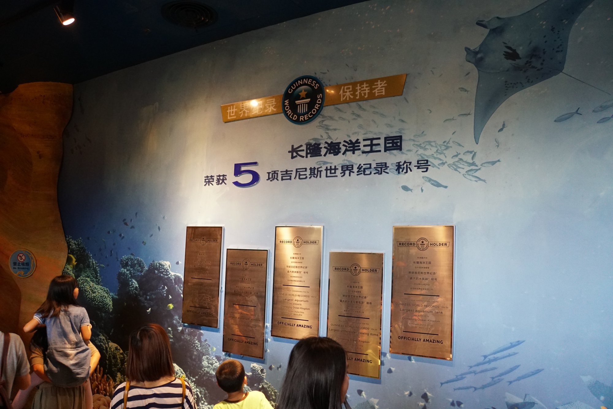 珠海长隆海洋王国のギネスプレート