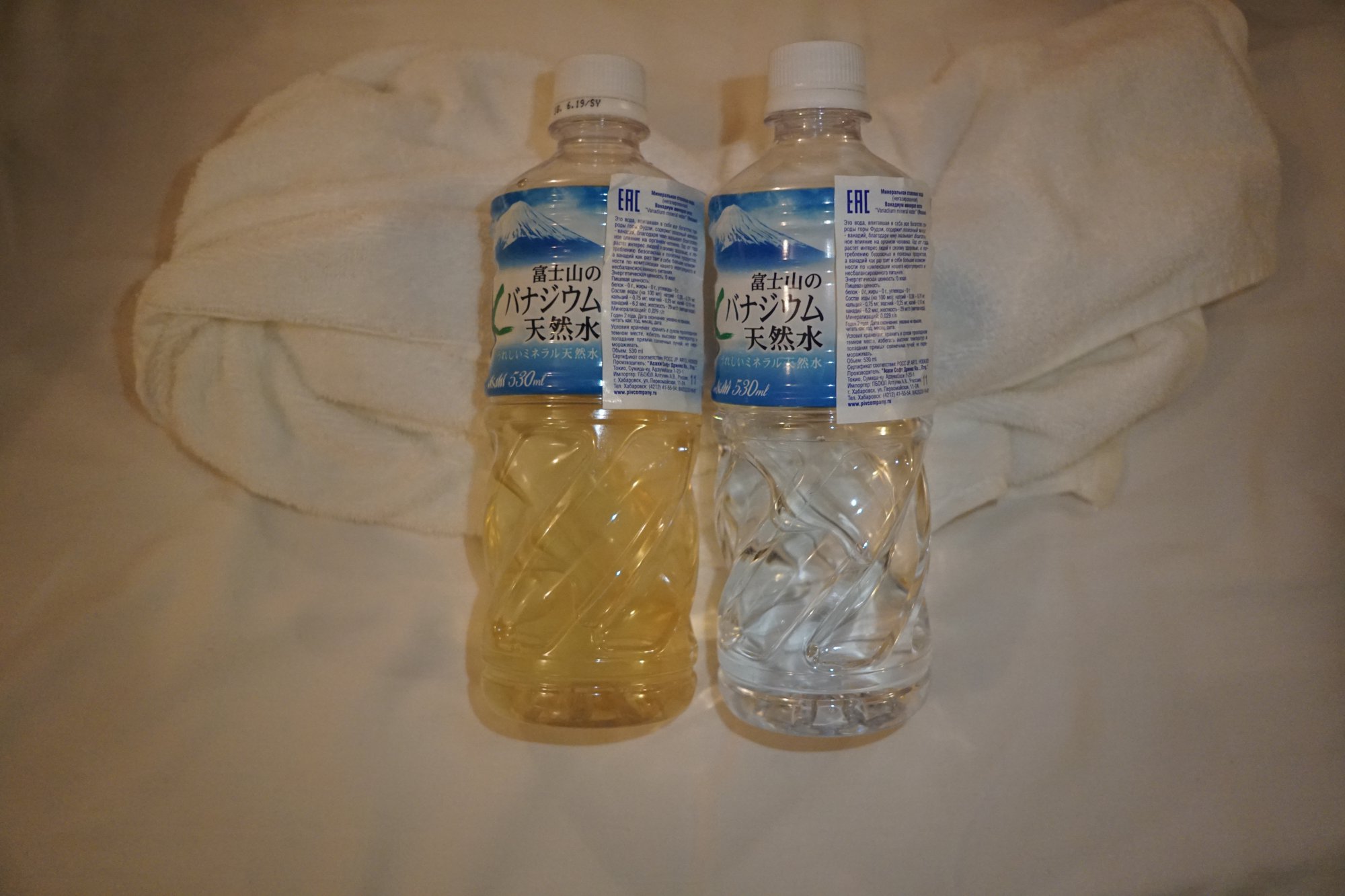 ボトルウォーターと水道水